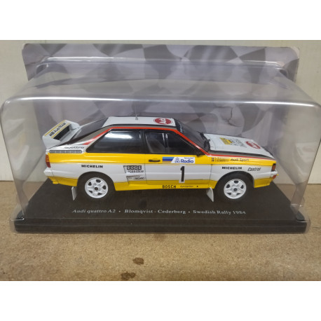 AUDI QUATTRO A2 1984 SWEDISH RALLY BLOMQVIST 1:24 SALVAT IXO