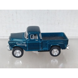 CHEVROLET 3100 STEEPSIDE 1955 PICKUP BLUE 1:64 KINSMART NO BOX
