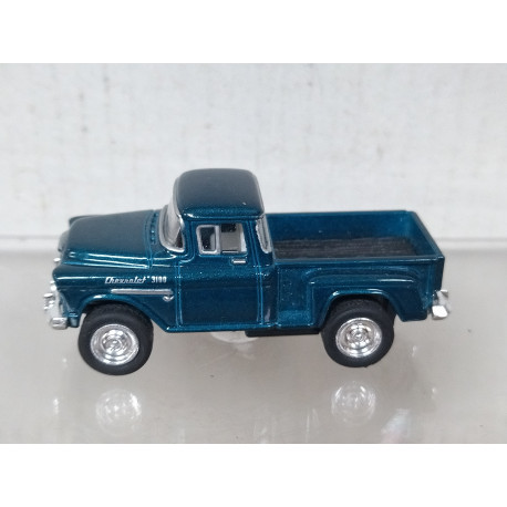 CHEVROLET 3100 STEEPSIDE 1955 PICKUP BLUE 1:64 KINSMART NO BOX