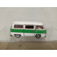 VOLKSWAGEN T2 BUS WHITE/GREEN 1:66/apx 1:64 SCHUCO 317910 NO BOX