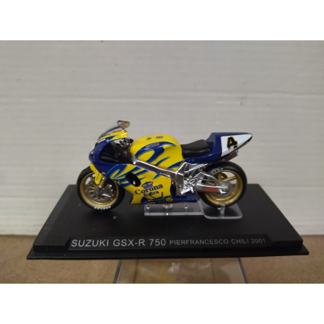 SUZUKI GSX-R 750 2001 PIERFRANCESCO CHILI MOTO/BIKE 1:24 ALTAYA IXO