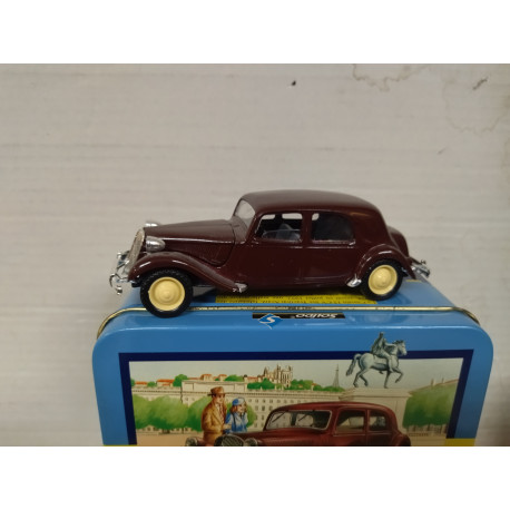 CITROEN TRACTION 15 CV 1952 DARK RED 1:43 SOLIDO BOX METAL