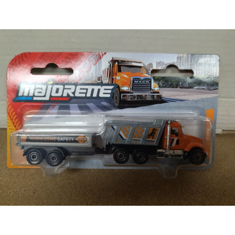 MACK GRANITE DUMPER + REMOLQUE CITY 1:64 MAJORETTE