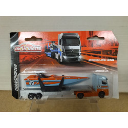 MERCEDES-BENZ ACTROS + YATE TRANSPORTER 1:87 H0/ apx 1:64 MAJORETTE 20 cm long