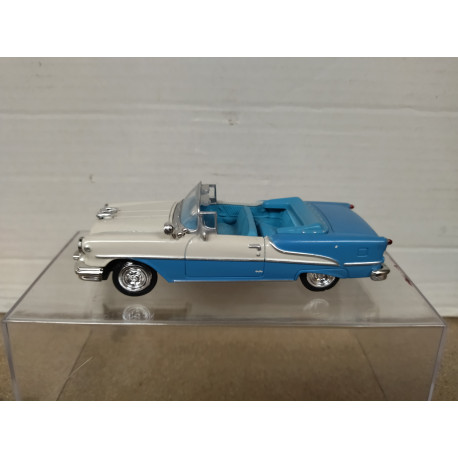 OLDSMOBILE SUPER 88 1955 CONVERTIBLE BLUE & WHITE 1:43 NEW RAY NO BOX