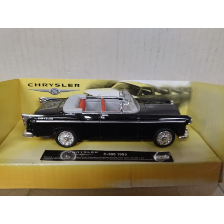 CHRYSLER C-300 1955 CONVERTIBLE BLACK 1:43 NEW RAY BOX