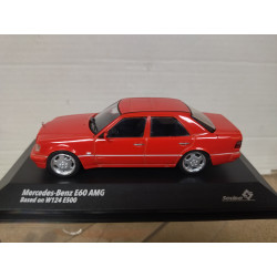 MERCEDES-BENZ W124 E500 1994 E60 AMG SIGNAL RED 1:43 SOLIDO S4313204 SD