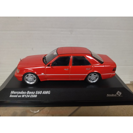 MERCEDES-BENZ W124 E500 1994 E60 AMG SIGNAL RED 1:43 SOLIDO S4313204 SD