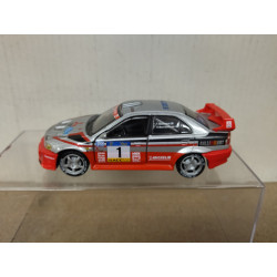 MITSUBISHI LANCER EVO V 1998 RALLY CATALUÑA MAKINEN 1:43 HONGWELL NO BOX