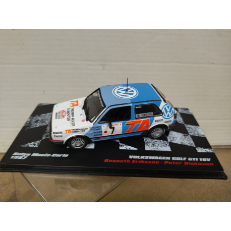 VOLKSWAGEN GOLF 1987 RALLY MONTE CARLO ERIKSSON 1:43 ALTAYA IXO