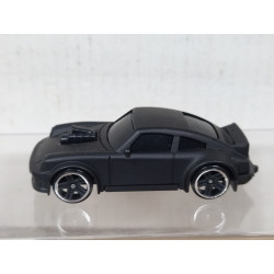 PORSCHE 911 TURBO (NOT LICENCE) BLACK MATT apx 1:64 PLASTIC TOY NO BOX