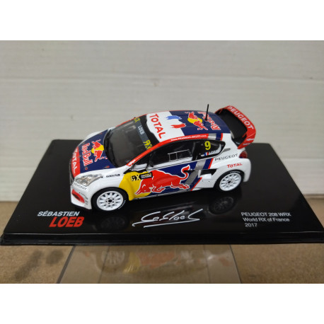 PEUGEOT 208 WRX 2017 WORLD RX RALLY FRANCE LOEB 1:43 ALTAYA IXO