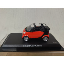 SMART CITY CABRIO 2003 RED/BLACK 1:43 DelPRADO OPEN BLISTER