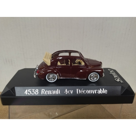 RENAULT 4CV 1954 DECOUVRABLE DARK RED 1:43 SOLIDO 4538 BOX