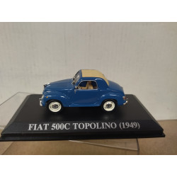 FIAT 500C 1949 TOPOLINO BLUE NUESTROS QUERIDOS COCHES 1:43 ALTAYA IXO