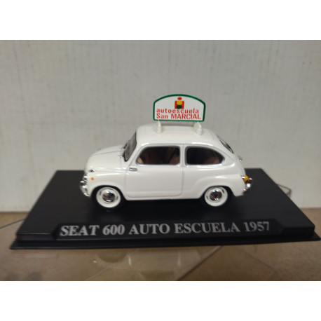 SEAT 600 1957 AUTOESCUELA NUESTROS QUERIDOS COCHES 1:43 ALTAYA IXO