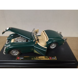 JAGUAR XK120 1948 ROADSTER GREEN 1:24 BBURAGO 1502 BOX