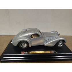 BUGATTI ATLANTIC SILVER 1:24 BBURAGO 1503 BOX