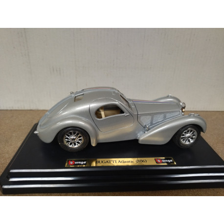 BUGATTI ATLANTIC SILVER 1:24 BBURAGO 1503 BOX