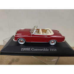 MERCEDES-BENZ W128 220 SE 1958 CONVERTIBLE RED 1:43 ALTAYA IXO