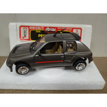 PEUGEOT 205 TURBO 16 GRIS 1:24 CB CAR
