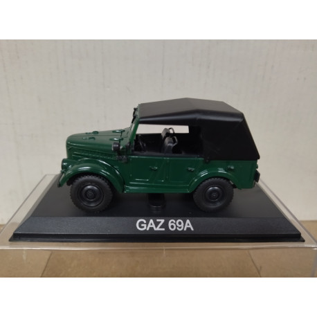 GAZ-69A 1968 GREEN 4X4 1:43 DeAGOSTINI IXO BLISTER OPEN