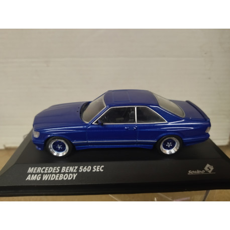 MERCEDES-BENZ W126 560 SEC AMG WIDEBODY BLUE 1:43 SOLIDO S4310907 SD