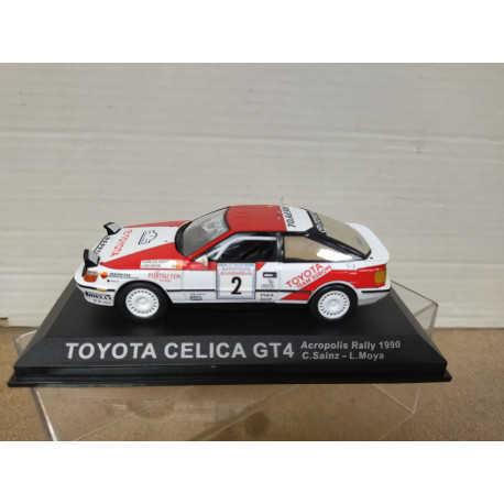 TOYOTA CELICA 1990 GT4 WIN RALLY ACROPOLIS CARLOS SAINZ 1:43 ALTAYA IXO