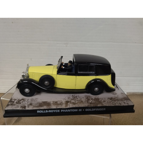 ROLLS ROYCE PHANTOM III GOLDFINGER 007 JAMES BOND 1:43 EAGLEMOSS IXO URNA MAL