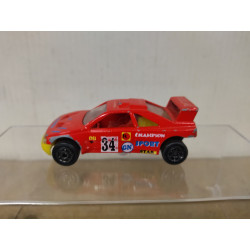 PEUGEOT 405 T16 DAKAR RED 1:60/apx 1:64 MAJORETTE 202 NO BOX DEFECTUOSO