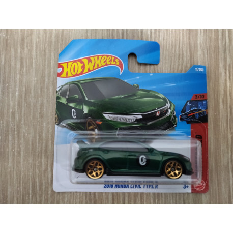 HONDA CIVIC 2018 TYPE R GREEN 3/10 NIGHTSPEED 1:64 HOT WHEELS