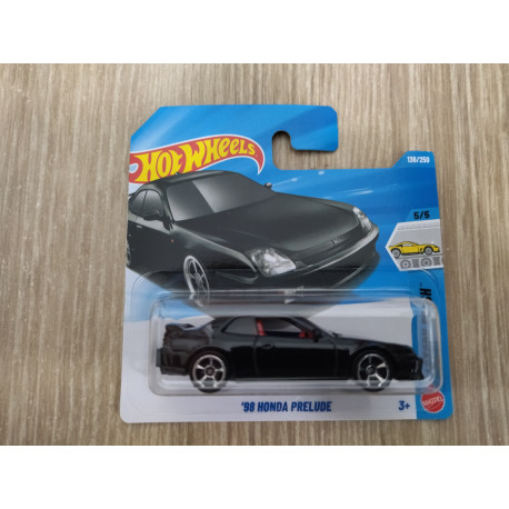 HONDA PRELUDE 1998 BLACK 5/5 FACTORY FRESH 1:64 HOT WHEELS