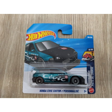 HONDA CIVIC CUSTOM GREEN 8/10 DRAG RACERS 1:64 HOT WHEELS