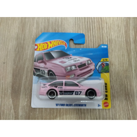 FORD SIERRA COSWORTH 1987 PINK 5/10 EURO 1:64 HOT WHEELS