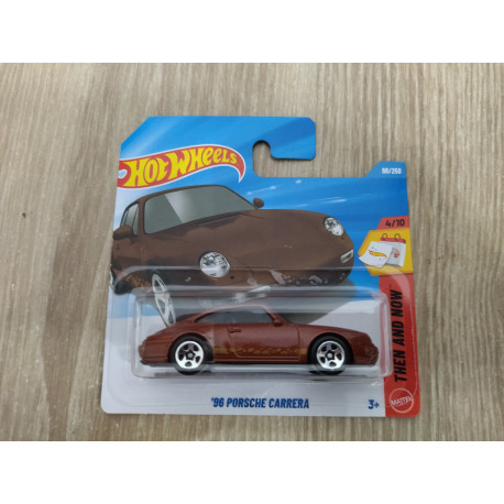 PORSCHE 911 CARRERA 1996 BROWN 4/10 THEN AND NOW 1:64 HOT WHEELS