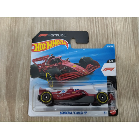 FERRARI SCUDERIA HP RED 3/5 FORMULA F1 1:64 HOT WHEELS