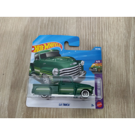 LA TROCA GREEN (CHEVY 3100 ) 5/5 LAYIN´LOW 1:64 HOT WHEELS