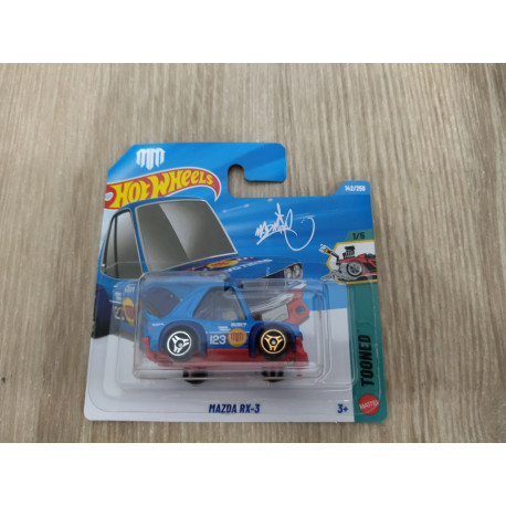 MAZDA RX-3 TOONED BLUE 1/5 TOONED 1:64 HOT WHEELS