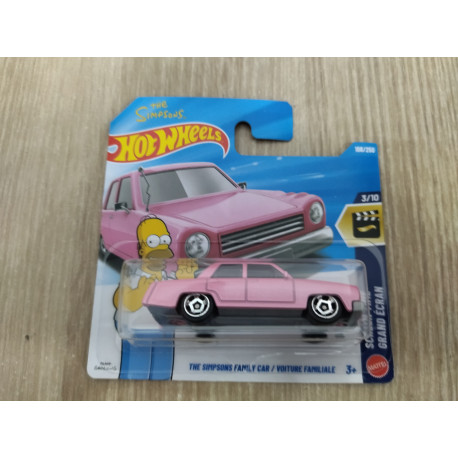 THE SIMPSONS FAMILY CAR PINK 3/10 SCREEN TIME 1:64 HOT WHEELS