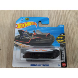BATMAN BOAT 1966 WHITE/BLACK 3/5 BATMAN 1:64 HOT WHEELS
