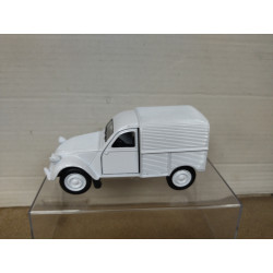 CITROEN 2CV FURGONETA BLANCA 11,5cm Long/1:34-1:39 WELLY retrofriccion