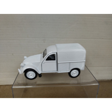 CITROEN 2CV FURGONETA BLANCA 11,5cm Long/1:34-1:39 WELLY retrofriccion