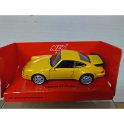 PORSCHE 911 (964) TURBO AMARILLO 11,5cm Long/1:37 WELLY retrofriccion