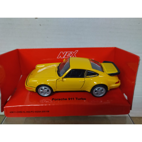 PORSCHE 911 (964) TURBO AMARILLO 11,5cm Long/1:37 WELLY retrofriccion