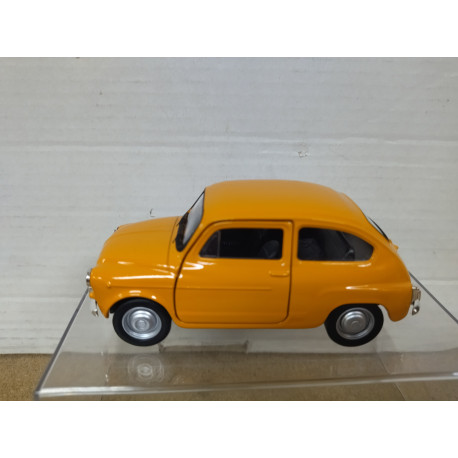 SEAT 600 ORANGE 11cm Long/1:38 WELLY retrofriccion