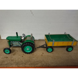 ZETOR TRACTOR + TRAILER KOVAP 14cm Long TIN TOY/HOJALATA NO BOX