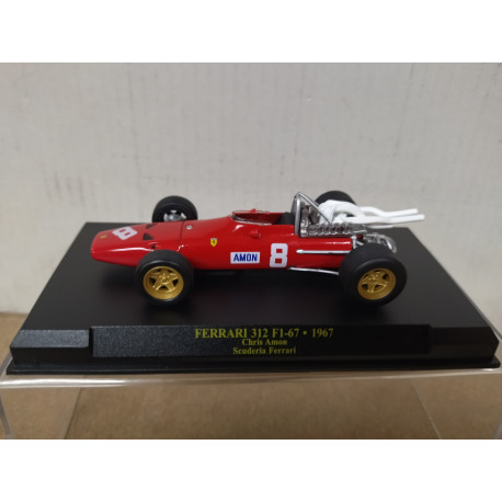 FERRARI 312 F1-67 1967 CHRIS AMON SCUDERIA FORMULA F1 1:43 ALTAYA IXO HARD BOX