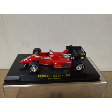 FERRARI 126 C4 1984 RENE ARNOUX FORMULA F1 1:43 ALTAYA IXO HARD BOX