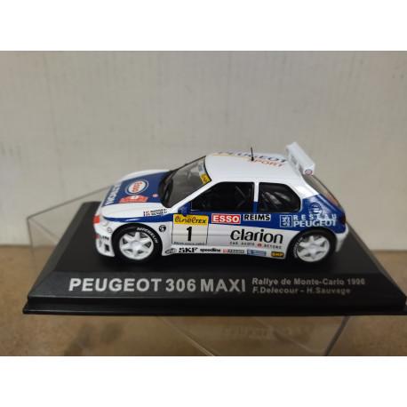 PEUGEOT 306 MAXI 1996 RALLY TOUR CORSE DELECOUR 1:43 ALTAYA IXO