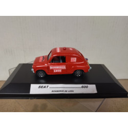 SEAT 600 BOMBEROS LEON 1:43 GUISVAL BOX NO ORIGINAL